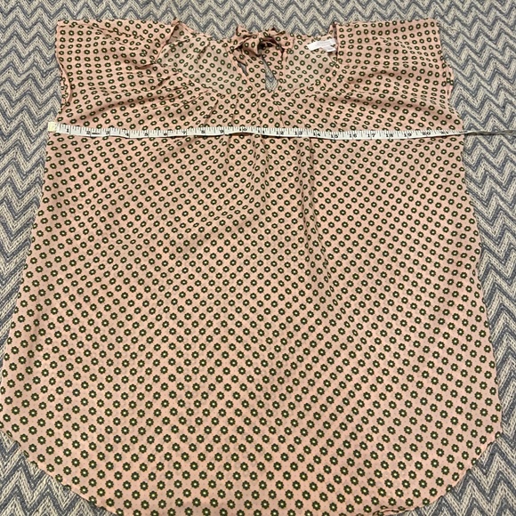 LC by Lauren Conrad Light Pink Floral Blouse with Bow Tie Back – Size Large - Picture 6 of 8